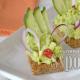 Canapes with red fish and cucumber Canapes with red fish