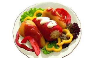 How to make stuffed peppers with minced meat and rice in a saucepan according to a recipe with photos How to stuff peppers correctly