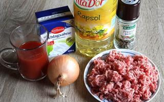 Meatballs with rice - recipes step by step with photos